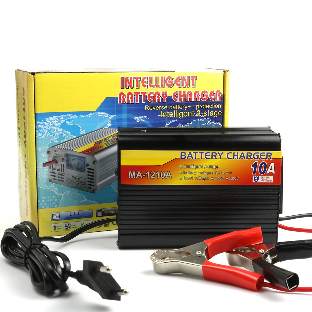 Intelligent 12V 10A Battery Charger