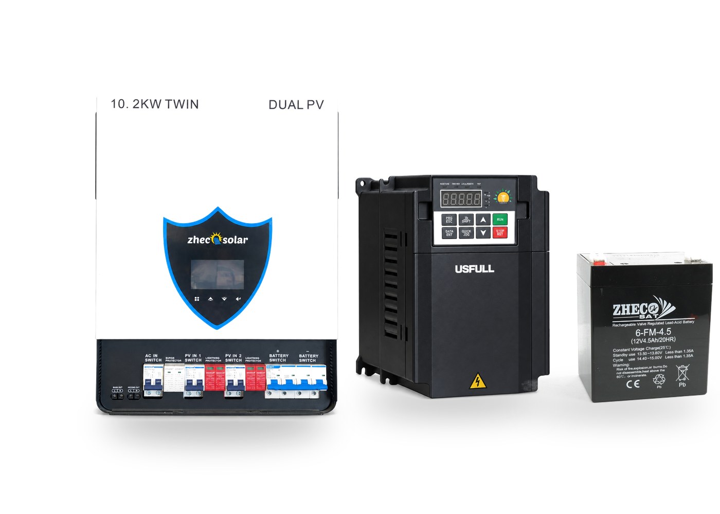 Solar inverters and battery